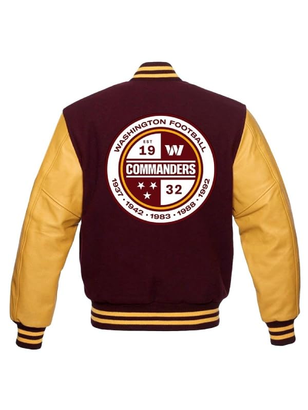 Men’s Rugby Washington varsity Jacket |American Football Commanders Varsity letterman Jacket for Men3