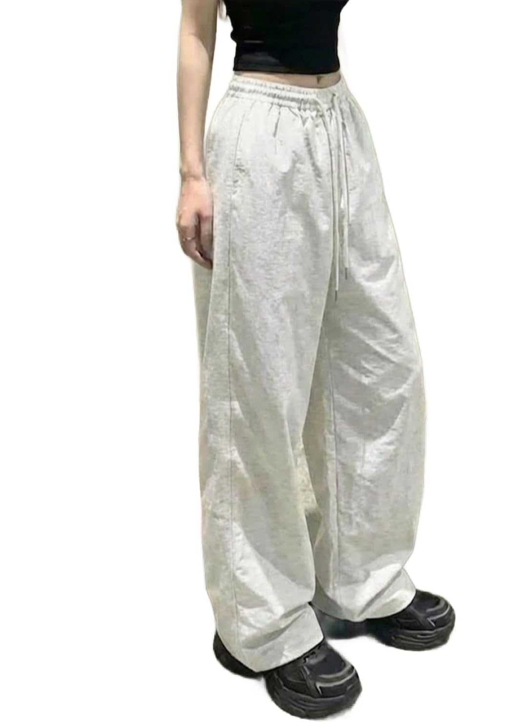 dockstreet Track Pant for Women || Baggy Fit || Track Pants || Full Elastic Jogger Track Pant ||-picture-13