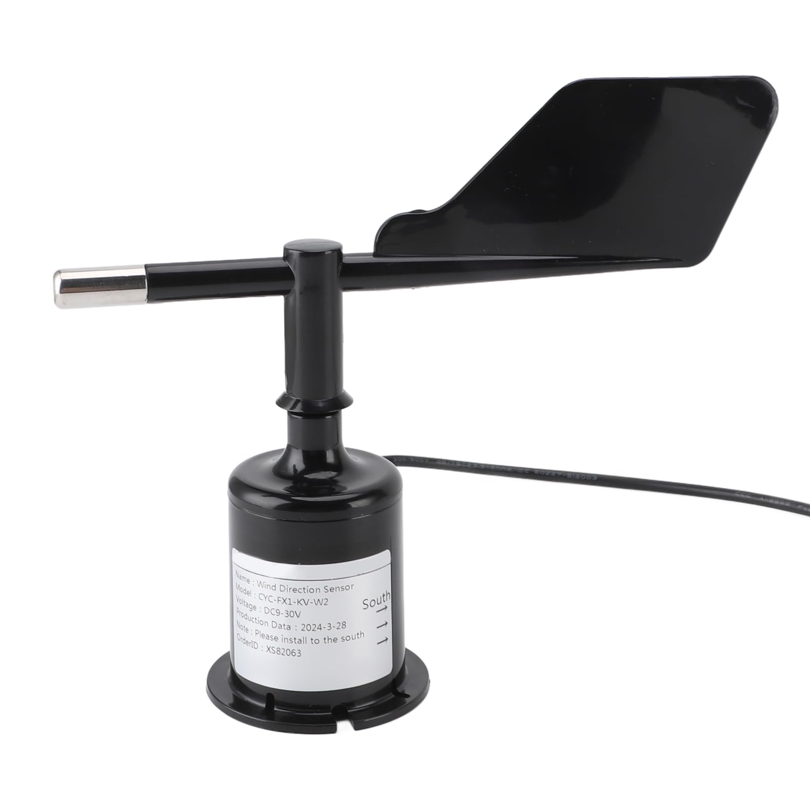 Aramox Czujnik Kierunku Wiatru, Obrotowy Anemometr ABS, RS485, for