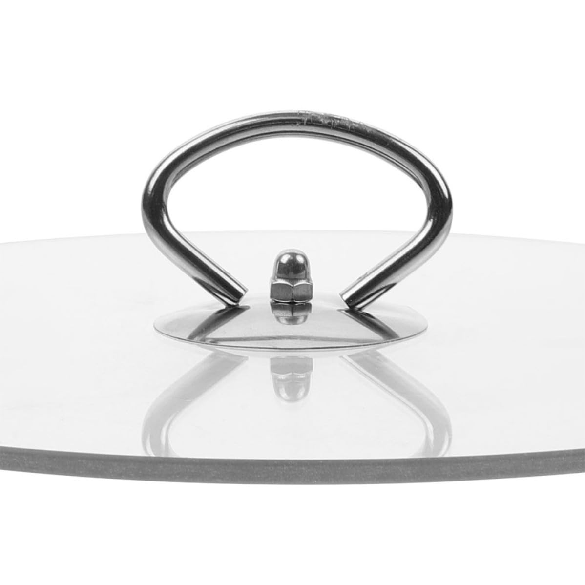 Tapa de Vidrio Templado para Cocina de 26cm, Redonda y Plana, Asa Ergonómica para Ollas y Sartenes, Adecuado para Controlar la Cocción y Conservar Alimentos