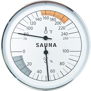sauna clock and thermometer