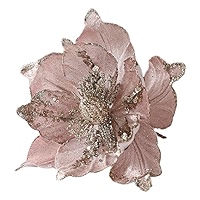 Fleurs De Noël Artificielles à Paillettes, 20 Pièces, 14.5cm