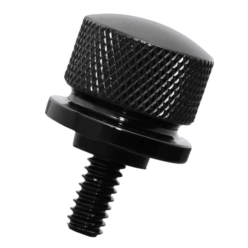 GUAIMIBlack Seat Bolt Screw 1/4"-20 Thread Compatible with Harley Sportster Touring Softail Dyna CVO Electra Glide Street Glide 1996-2023 - Black