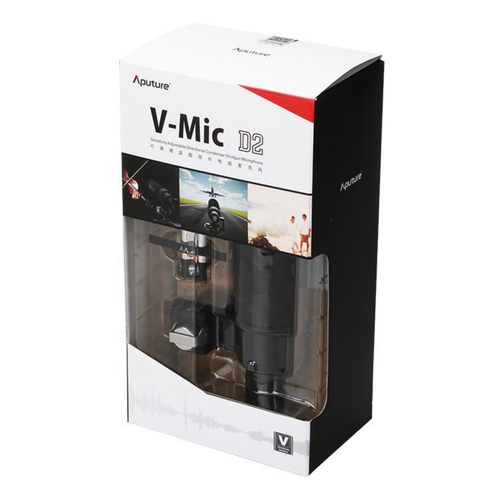 Microphones Aputure V-MIC D2 affichage en temps réel des indicateurs AF-pointe professionnels - pour Caméscope DSLR