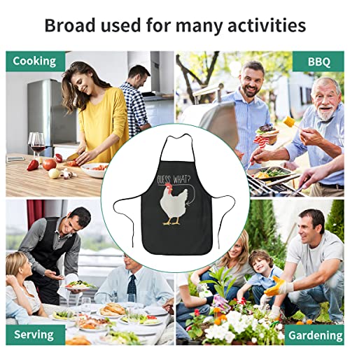 Cute Guess What Funny Chicken Butt Bbq Grill Aprons For Men&Women- Funny Aprons For Mom Dad Friend Professional Cooking Apron One Size Fits All Best For Cooking Baking Gardening Grilling #TOP4