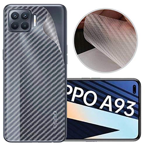 Image of Compatible with Oppo A93 Back Screen Protective Film Carbon Fiber Skin Transparent Screen Guard Sticker