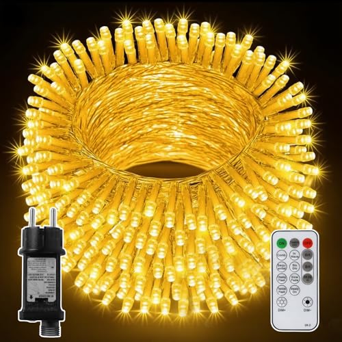 CNMTCCO LED Lichterkette außen, 20m 200LED Lichterketten innen warmweiß, 8 Modi Lichterkette Lang mit Timer Fernbedienung, IP44 Wasserdicht lichterkette für Weihnachten Party, Hochzeit, Garten (20M) CNMTCCO LED Lichterkette außen, 20m 200LED Lichterketten innen warmweiß, 8 Modi Lichterkette Lang mit Timer Fernbedienung, IP44 Wasserdicht lichterkette für Weihnachten Party, Hochzeit, Garten (20M)