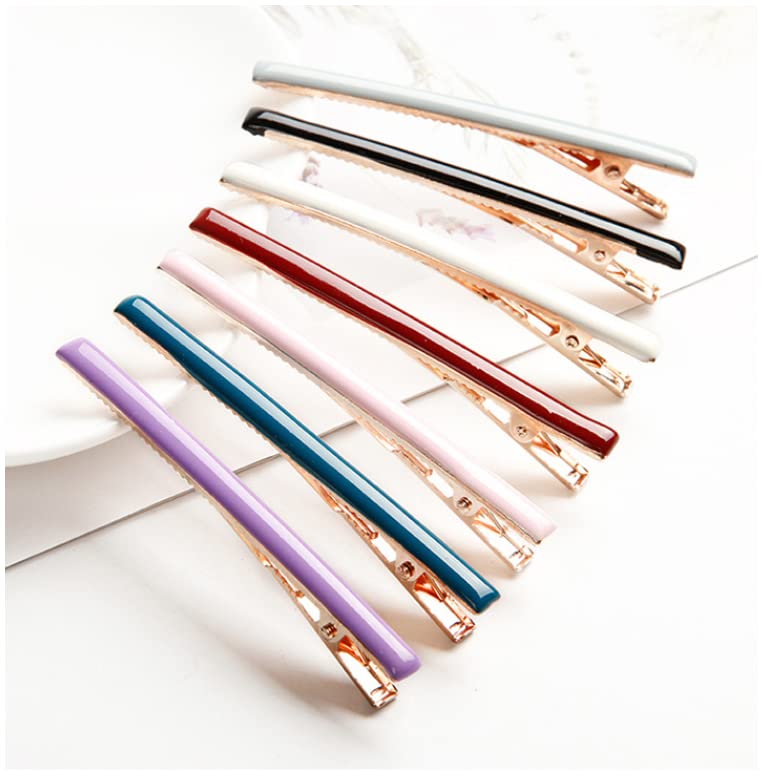 HLLMX 7 PCS Alligator Hair Clips - Duckbill Hair Pins, Duck Teeth Hair Barrettes, Alloy Bobby Pins in Solid Colors for Women and Girls - Image 3