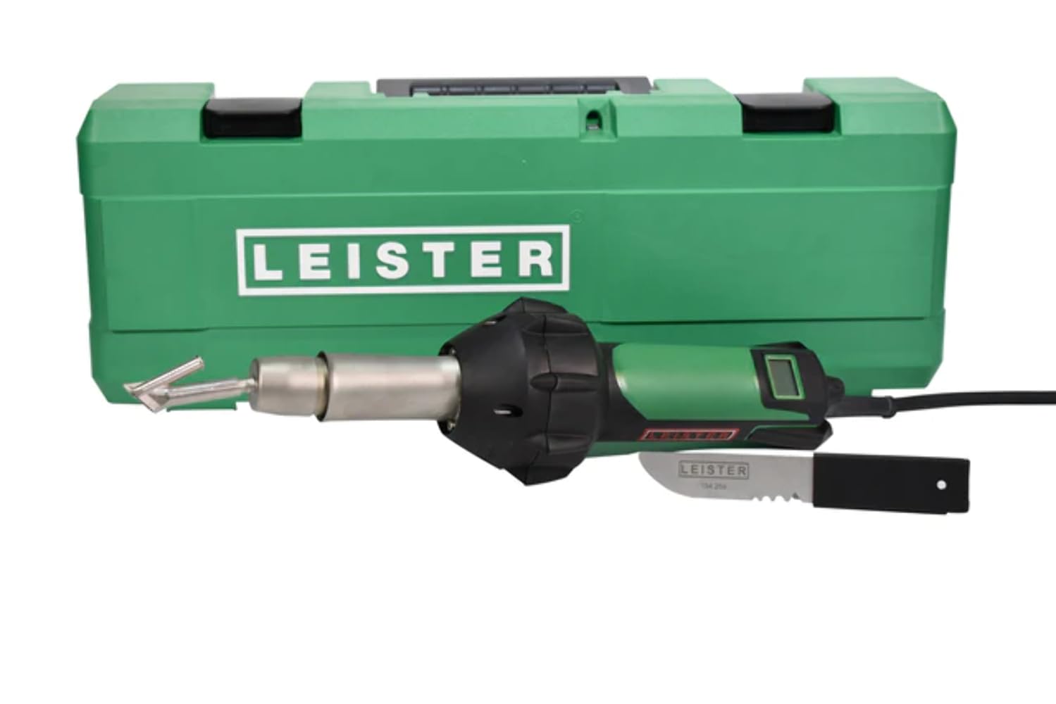Leister TRIAC AT Plastic Fabrication Kit - With Digital Temp, Speed Control Hot Air Blower and Plastic Welding Heat Gun 199.302
