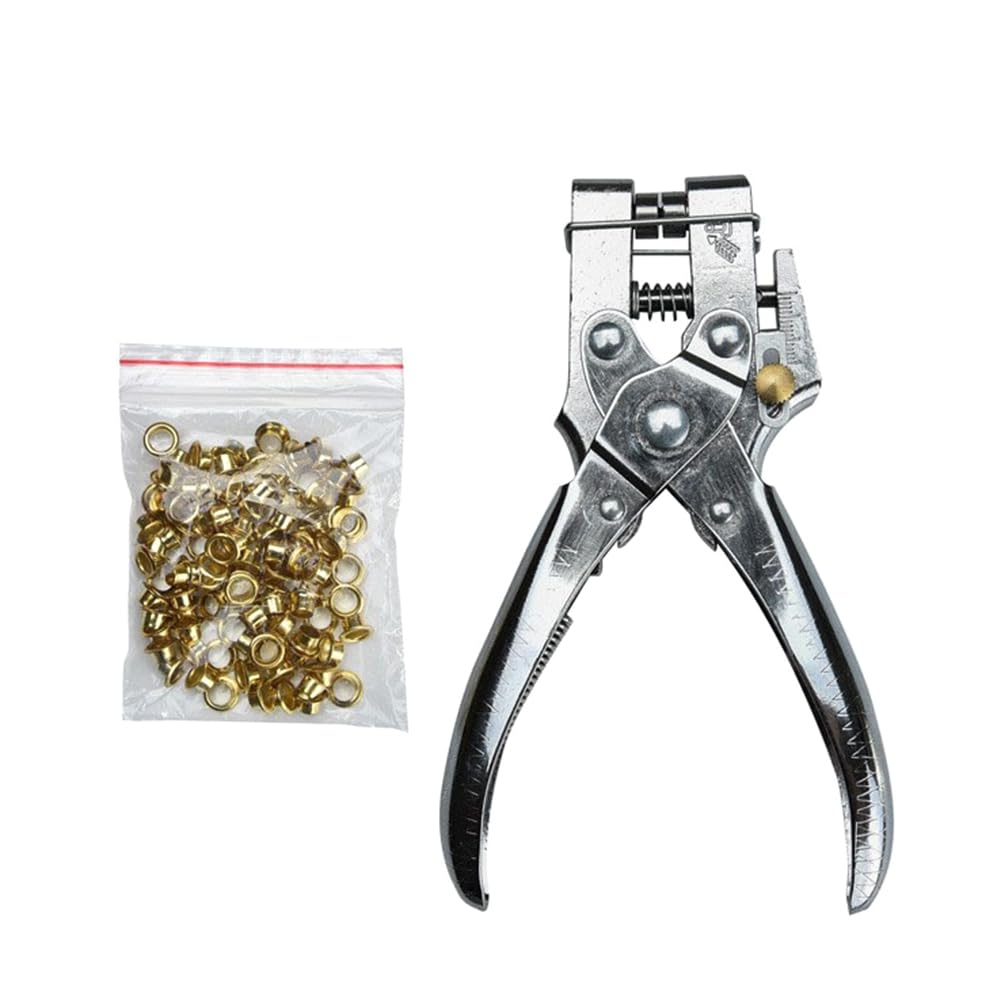 Ctrlzs Eyelet Hole Puncher Leather Belt Hole Punch Plier Revolve Sewing Machine Bag Setter Tool Household Leathercraft