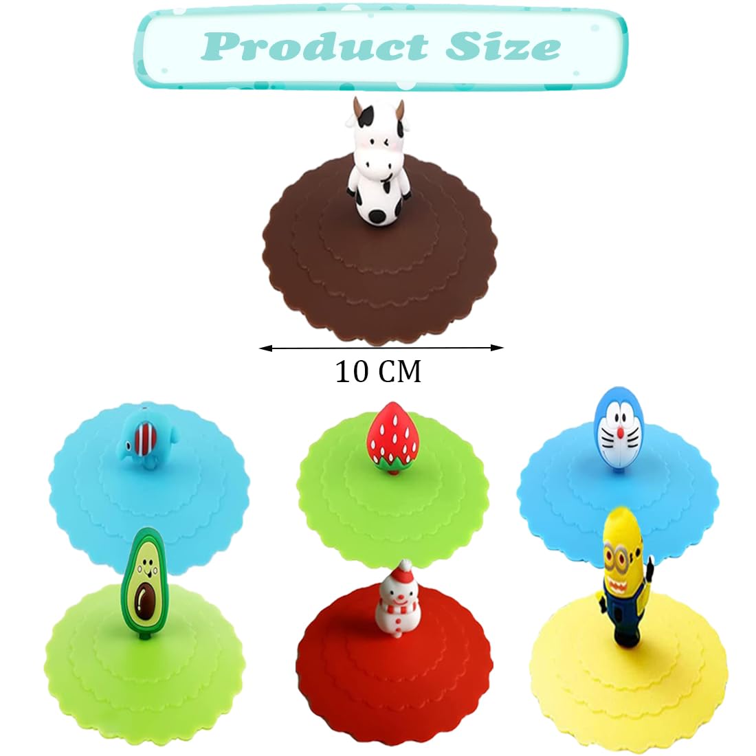 Copri Tazza In Silicone Alimentare - Set Da 7 Pezzi Colorati Con Maniglie Removibili | Per Tazze Da Caffè E The - Foto 13