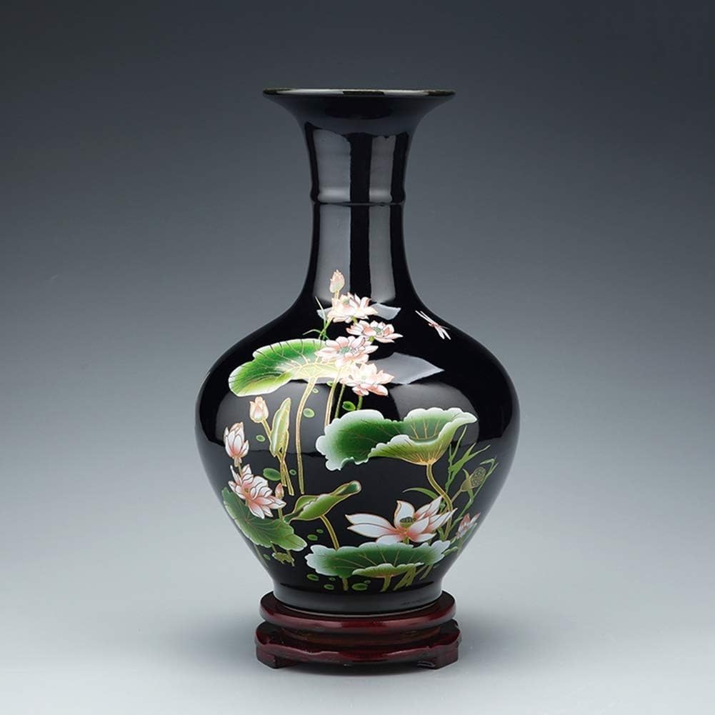 Vase Desktop Porcelain Vases Ceramic Rustic Home Decor Decorative Decorated Jars Ideal Decoration for Household Office Party(E)