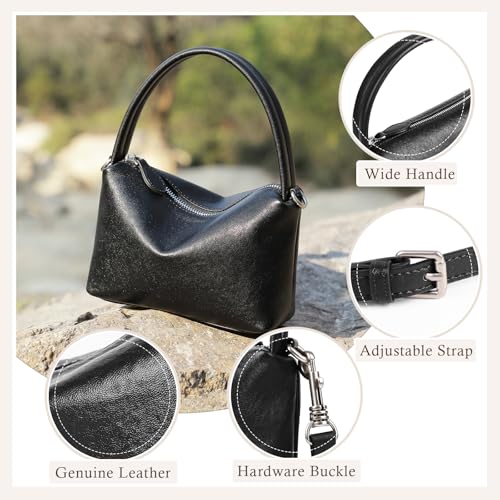 Image of MFFOR Leather Crossbody Bags for Women, Small Shoulder Purse, Hobo Handbags | Genuine Leather, 7.9*2.8*5.9inch, Detachable strap, Sleek design, Daily life