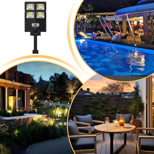 Lumières solaires pour allées avec télécommande et LED étanches pour jardin - 5