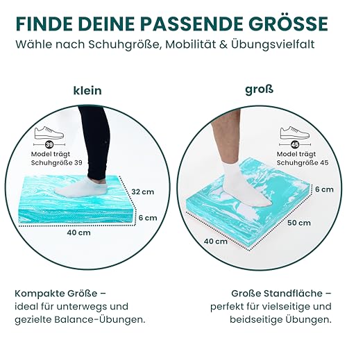 KIANA SPORTS Balance Pad Aus Deutscher Entwicklung - Hoher Weichegrad Für Beste Trainingsergebnisse - Balance Kissen Für Anfänger & Fortgeschrittene - Gleichgewichtstrainer Aus Robustem Schaumstoff