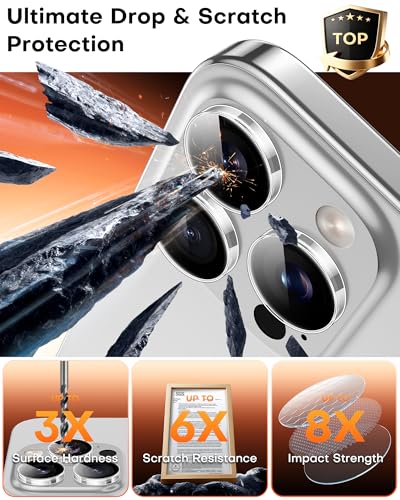 Image of TOCOL Camera Lens Protector for iPhone 13 Pro Max /iPhone 13 Pro Tempered Glass HD Individual Scratch Resistant Camera Cover Accessories Case Friendly 2 Pack(Clear)