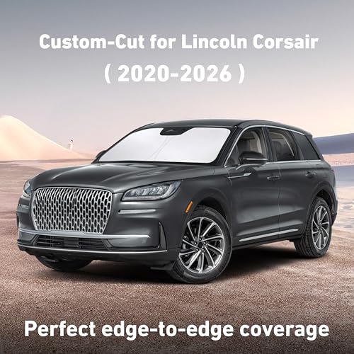 Image of EcoNour Windshield Sunshade Compatible for Lincoln Corsair 2020-2024 2025 2026, Sun Visor for Front Windshield & Window Sun Shade Cover, UV Heat Blocker & Protector, Car Accessories