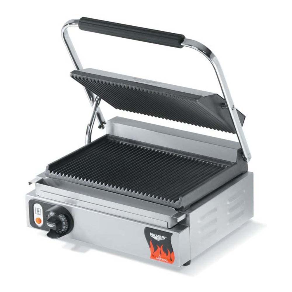 Vollrath (40794) 16" Grooved Plate Panini Sandwich Press - Cayenne® Series