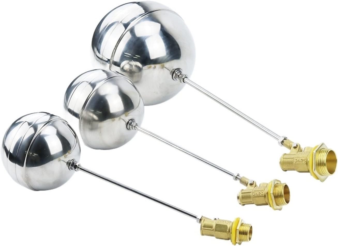 MORYEN 1/2" 3/4" 1" Brass Float Valve Cold and Hot Water Tank Floating
