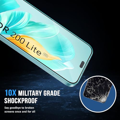 Image of ArmourPro Military Grade Gorilla Tempered Glass Screen Protector for Honor 200 Lite 5G with Edge-to-Edge Protector Coverage, Cable Protector and Easy Installation kit (6.7 Inch)