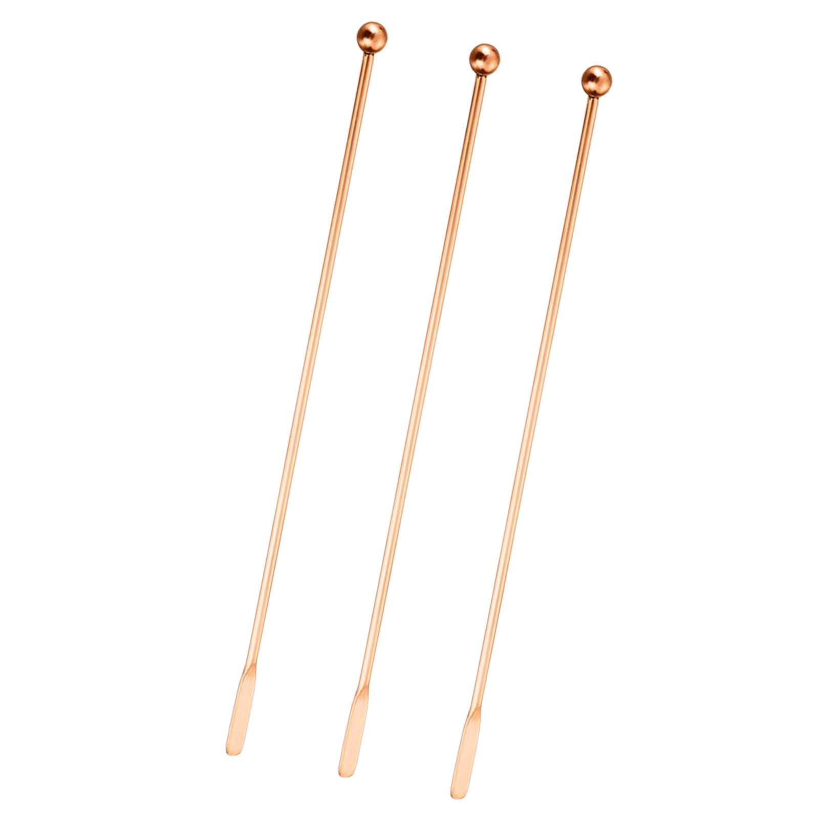 3Pcs Cocktail Stirrers Coffee Beverage Stir for Making Brewing Bar Rose Gold |Home & Garden | Kitchen, Dining & Bar | Bar Tools & Accessories | Cocktail Shakers & Bar Sets