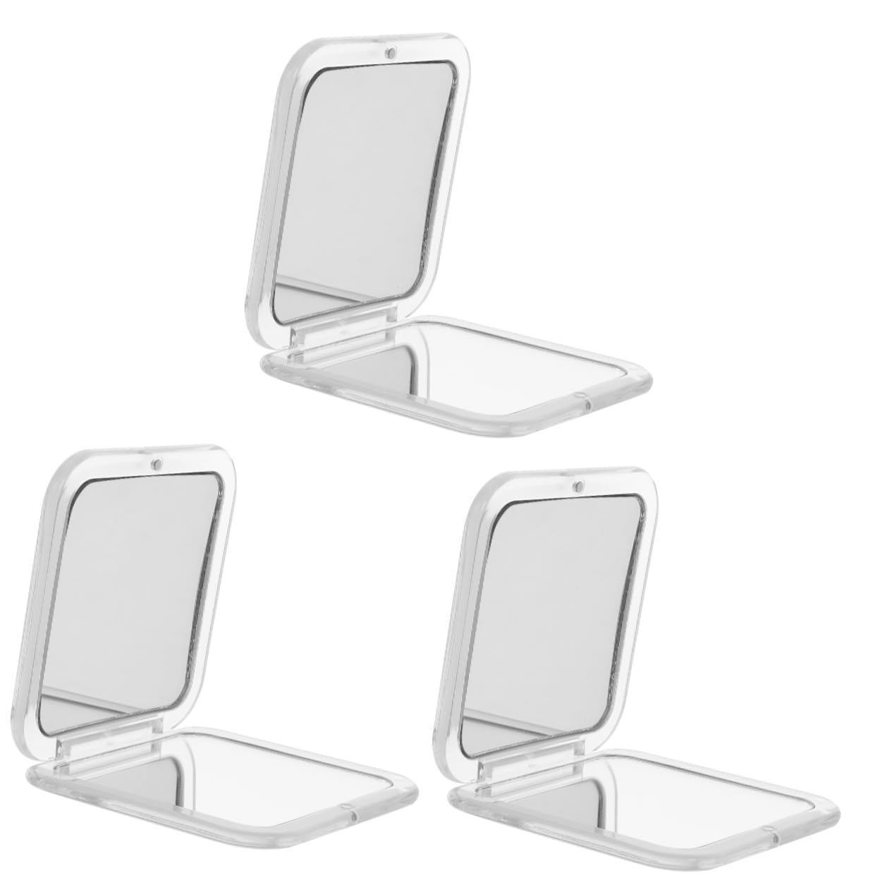 3 Pezzi Specchio Cosmetico Pieghevole Uv Specchio Di Trucco Compatto Specchio Da Viaggio Ingranditore Illuminato Specchio Compatto Dorato Piccolo Specchio Portatile Bianca Resina