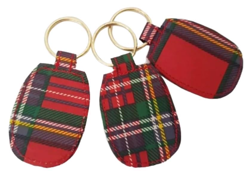 Generico Lot de 2 porte-clés motif écossais TARTAN Ecosse porte clé voiture maison