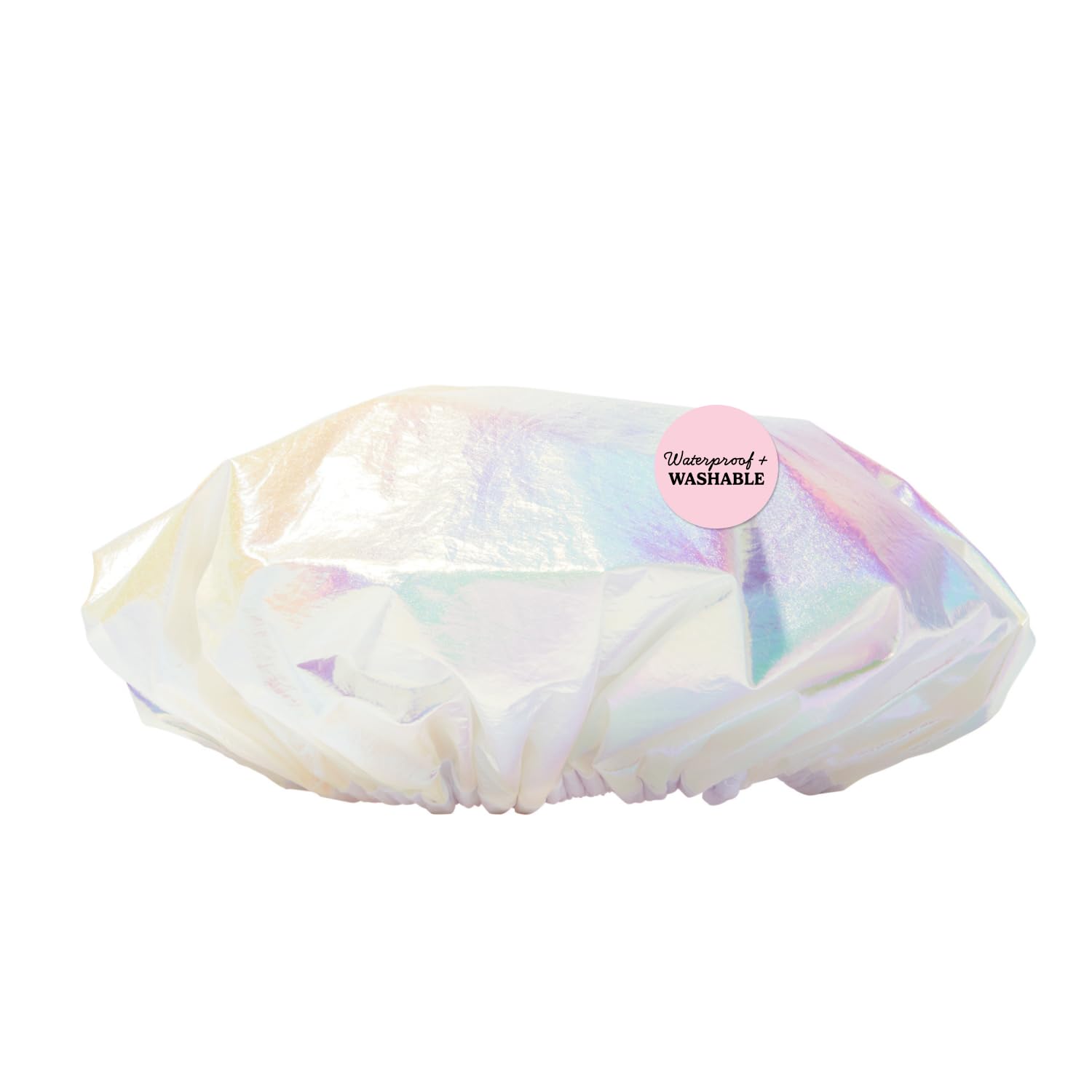 Mane Just a Shower Cap - Washable & Waterproof Hair Cap - Iridescent Hair Accessories Suitable for All Textures and Lengths - Reusable Shower Caps to
