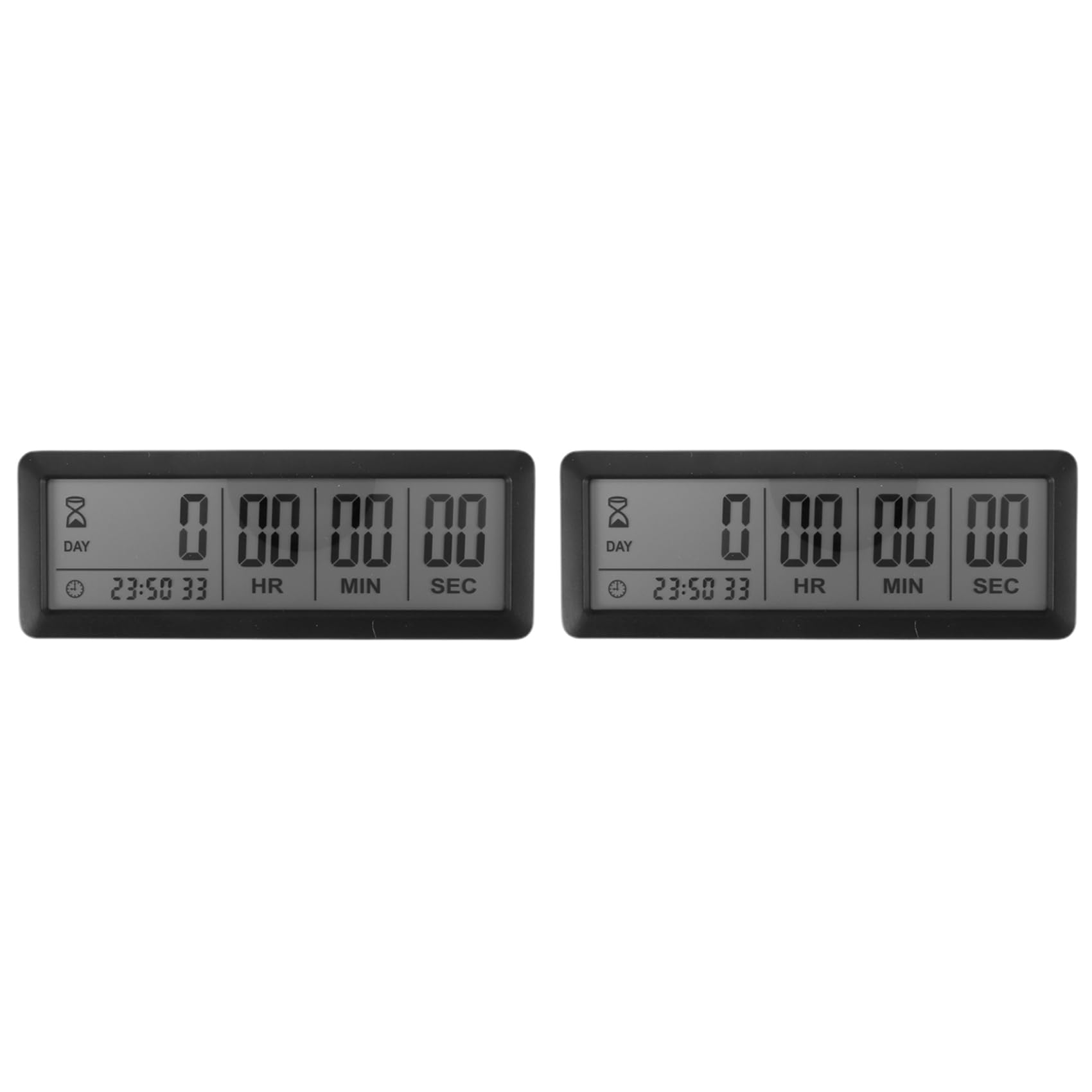 Hndhbfgrt 2X Big Digital Countdown Days Timer Clock - 999 Days Count Down Clock Timer for Graduation Lab Kitchen (Black)