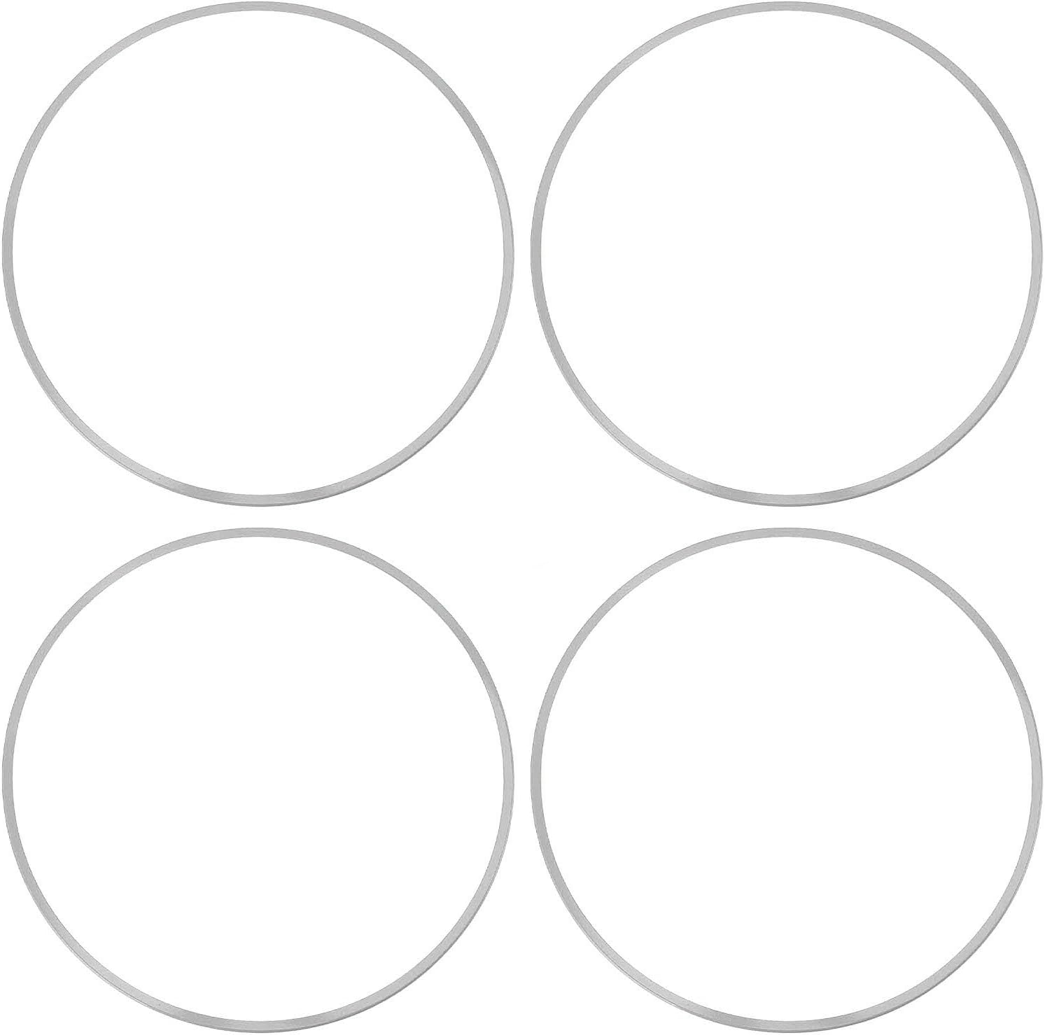 Wheel Hub Centric Rings, Anti Scratch Aluminum Alloy Trim Protector for 16 Inch Wheel Rims, Easy Installation for Car Protection (Silver)