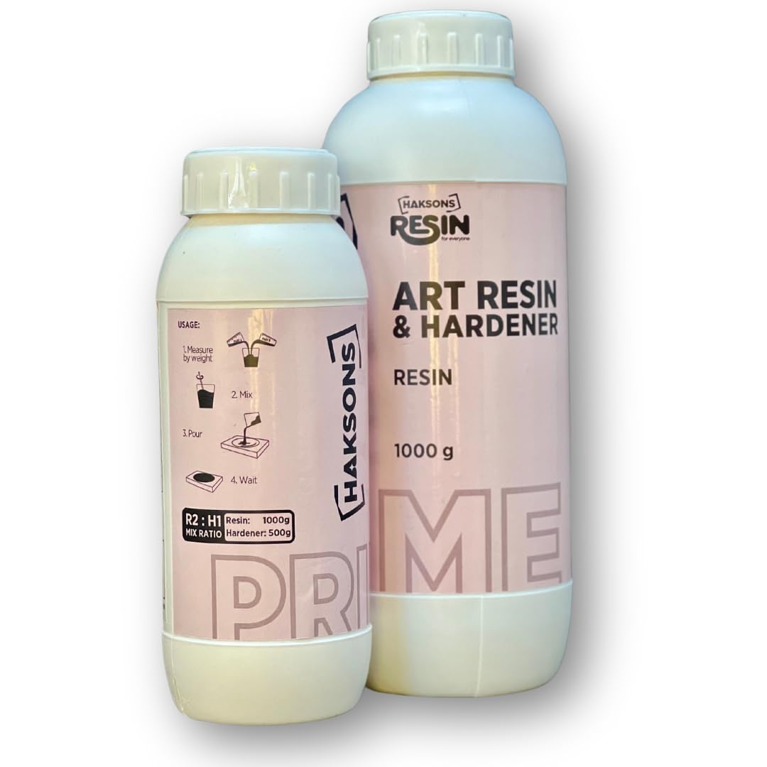 Prime Art Resin and Hardener | Epoxy Art Resin Kit for Beginners | Non-Toxic Art Resin | High Viscosity (1.5 KG)