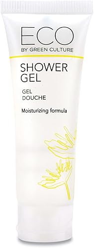 Eco by Green Culture Hotel Amenities Gel de baño y ducha tamaño viaje, 1.0 fl oz (paquete de 288)