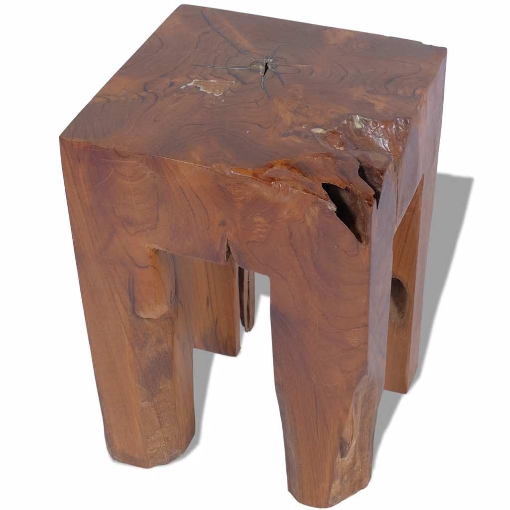 vidaXL Taburete de Madera Maciza de Teca