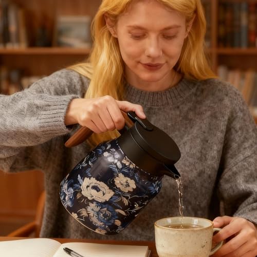 Olla infusora de té portátil para camping e interior con colador integrado 4