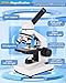 Compound Microscope, 2000x Magnification, with Smartphone Adapter, Slide Set, Dual LED Illumination System, Adult Microscope, Suitable for Beginners and Laboratory use (Monocular Microscope)