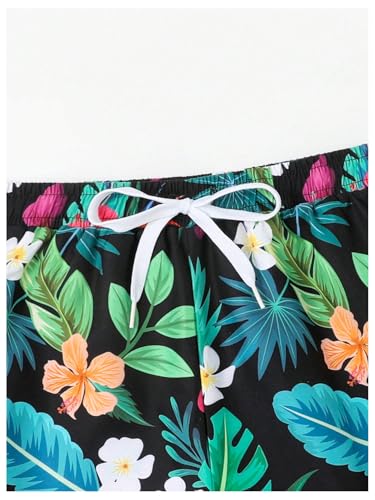 Floerns Boy's Swim Trunks Quick Dry Bathing Suit Swim Shorts Tropical Vacation Beach Shorts4