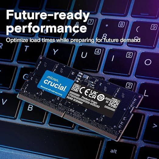 Image of Crucial RAM 16GB DDR5 5600 MHz CL46 (16Gbit) Laptop Memory CT16G56C46S5