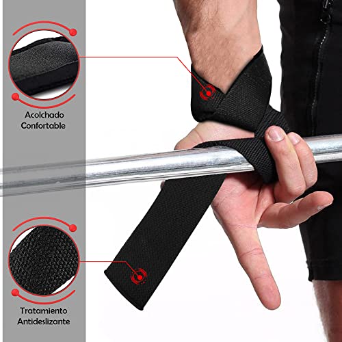 MERCURYAL Straps Gym - Straps Powerlifting - Complemento para el Gimnasio - Accesorios para Gym - Lifting Straps - Agarraderas Gimnasio - Peso Muerto - Imagen 3