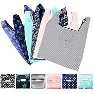 6 Pack Reusable Shopping Grocery Pouch Bags Washable Foldable Shopping Tote Bag