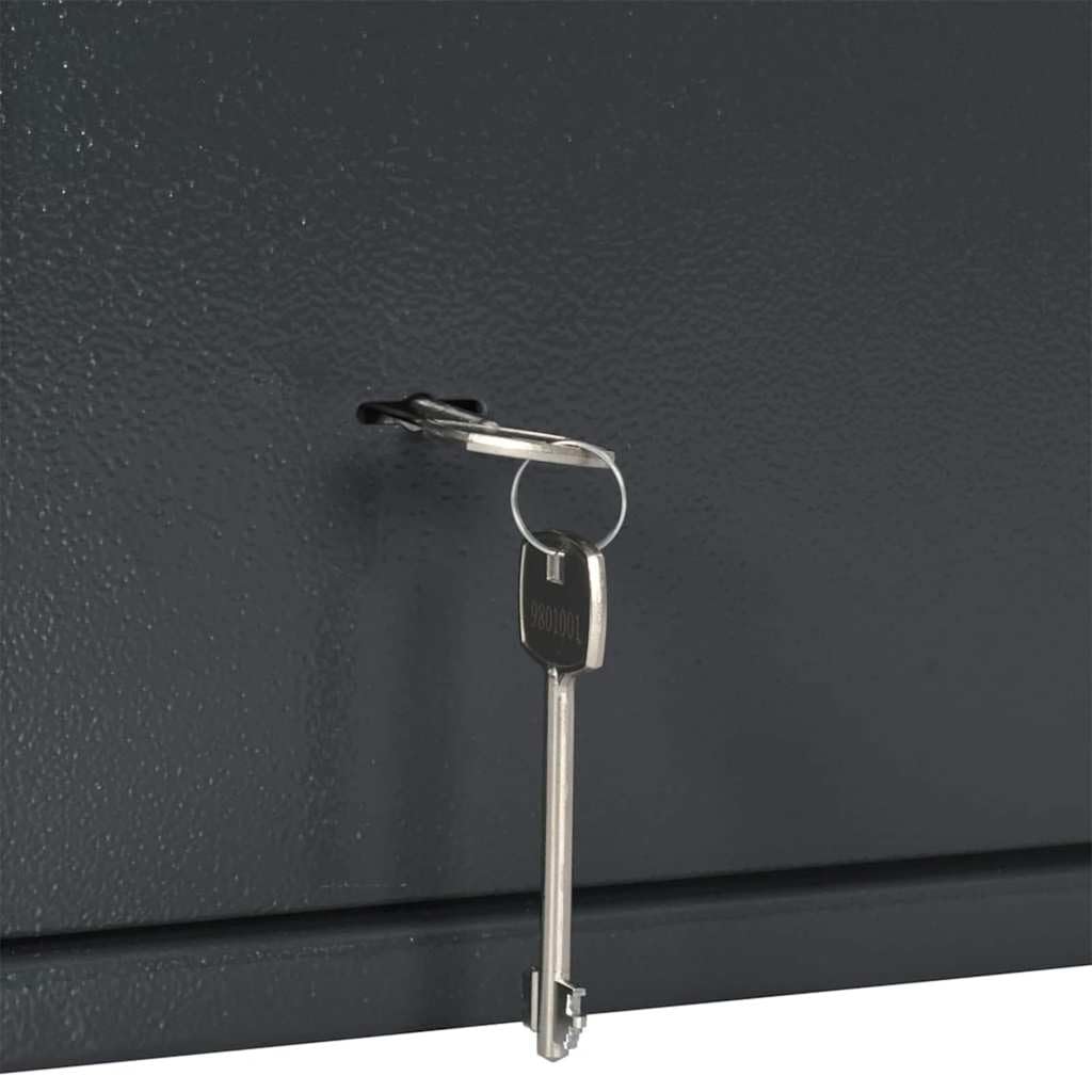 Genérico Caja Fuerte con Cerradura Gris Oscuro 35 x 25 x 25 cm Acero,Seguridad empresarial y del hogar,Cajas fuertes-42011315