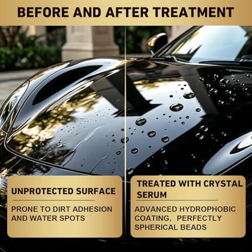 3PCS Crystal Serum for Cars – Crystal Serum Ceramic Coating, Repels Water Stains, Blocks UV Radiation, Resists Oxidation, Enhances Mirror Shine & Shields Auto Paint from Daily Outdoor Damage