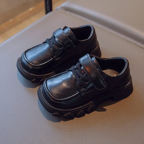 Fashion Four Seasons Children Casual Shoes Leather Shoes Square Toe Thick Bottom Non Slip Solid Boots for Girls Western2