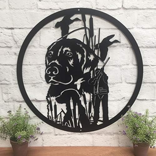 Lab and Duck Metal Sign, Sign, Metal Wall Decor for Home Kitchen Coffee Barthroom Bar, Modern Farmhouse Decor Housewarming Gift, Personalized Metal Sign 14" 18" 24"