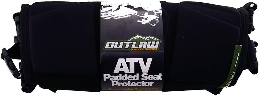 Outlaw Utility OU2006 Universal Waterproof ATV Seat Pad - Padded Seat Protector - Universal Seat Cover for Utility Quads - ATV'S - 1 Year Warranty- ATV Accessories/Automotive Accessories - Black : Automotive
