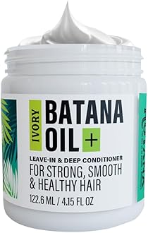 Ivory Batana Oil for Hair Growth Dr Sebi Organic - Authentic Batana Hair Mask from Honduras - Natural Hair Growth Product - Coconut Aroma - 4oz Jar