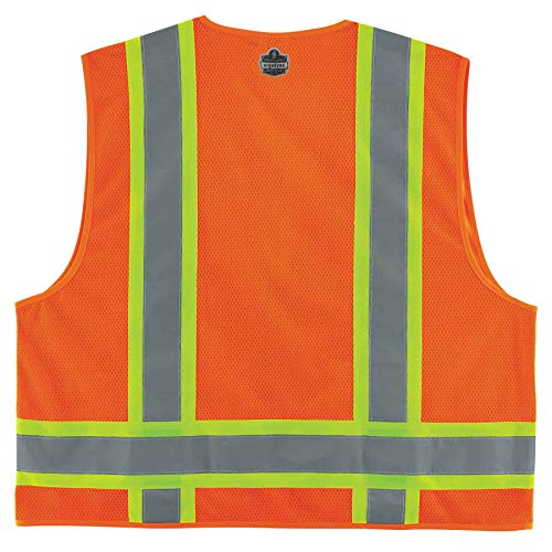Image of Ergodyne - 24069 GloWear 8248Z ANSI Two-Tone Surveyors Reflective Safety Vest, Orange, 4XL /5XL