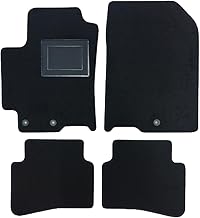 4 Tappetini in Moquette per KIA Stonic Compatibile con Modelli dal 2017, Fondo Impermeabile e Antiscivolo con Battitacco in PVC - Alta Qualità - Made in Italy - OFFICINE MILANO