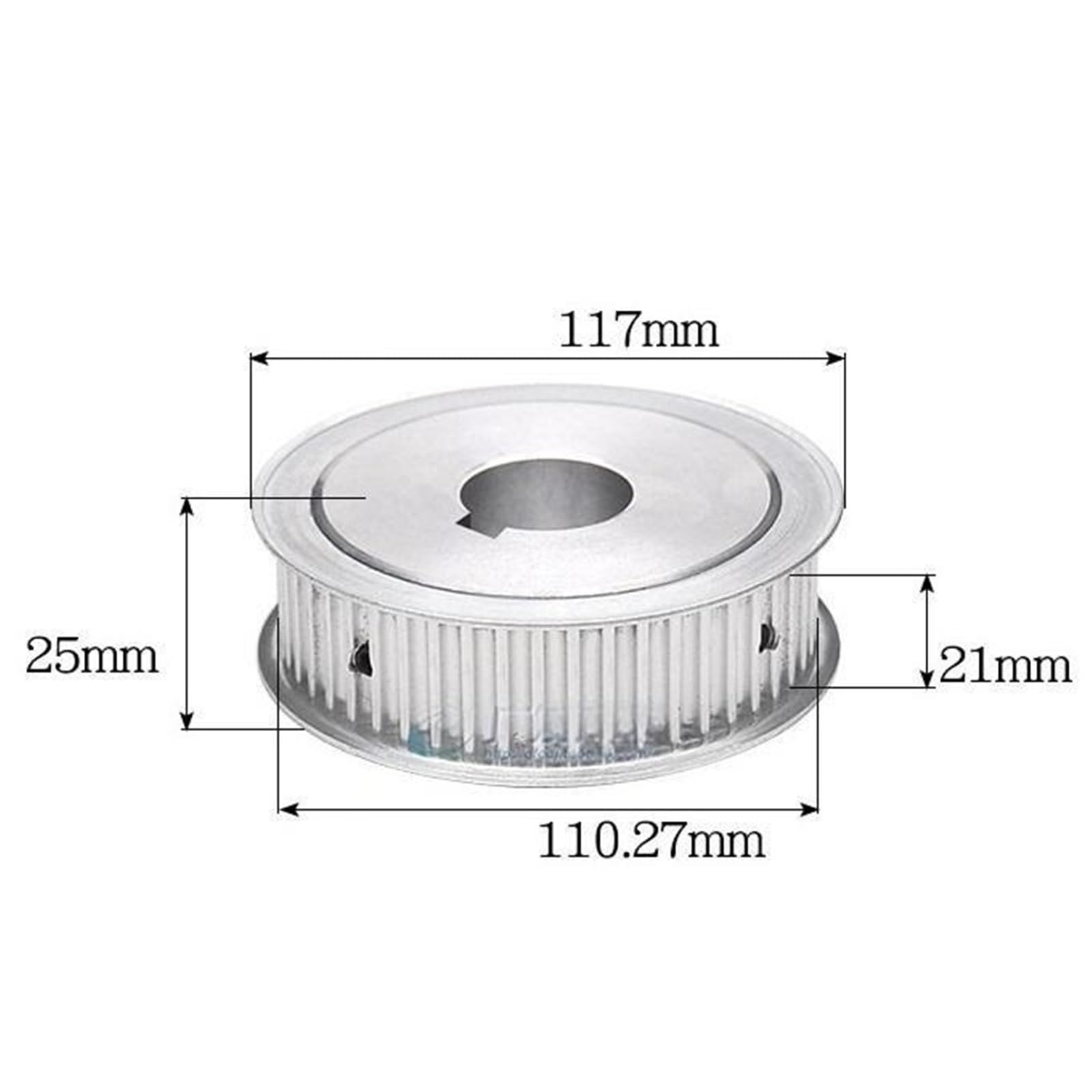 Zahnriemen-Antriebsscheibe 1 Stück AF-Zahnriemenscheibe Aus Aluminiumlegierung, 70 Zähne, Synchroner Radriemen, Breite 21 Mm(Bore 25/8 * 3.3)