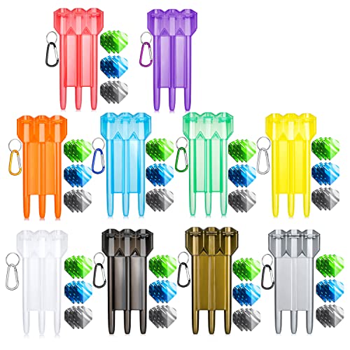 Scatola per freccette in plastica, 10 colori, con