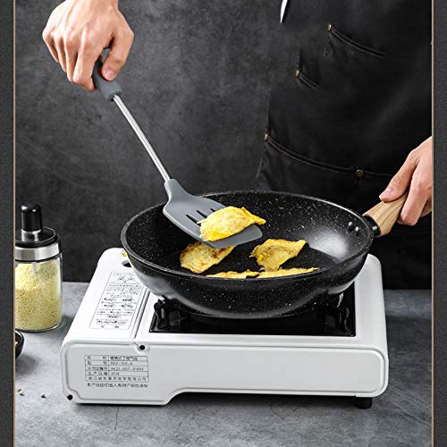Mango de Acero Inoxidable, espátula, Cuchara para Sopa, Pala Gruesa, Cuchara para arroz antiescaldado, Pala para freír, Juego de Utensilios de Cocina